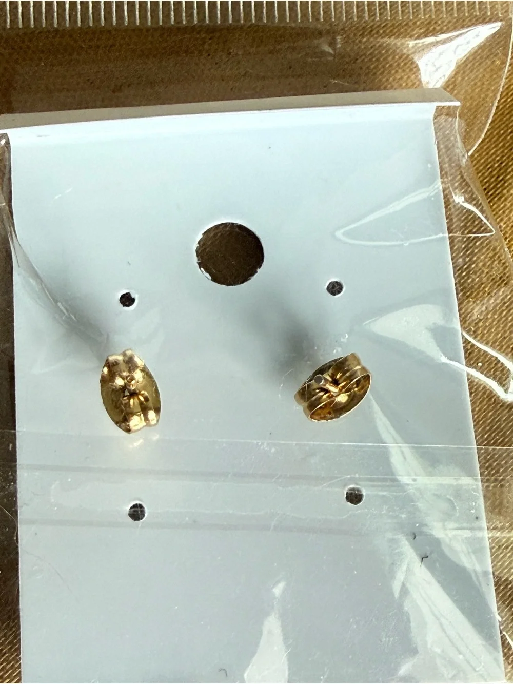 Gold Hexagon Stud Earrings - Prevent Allergy Finish